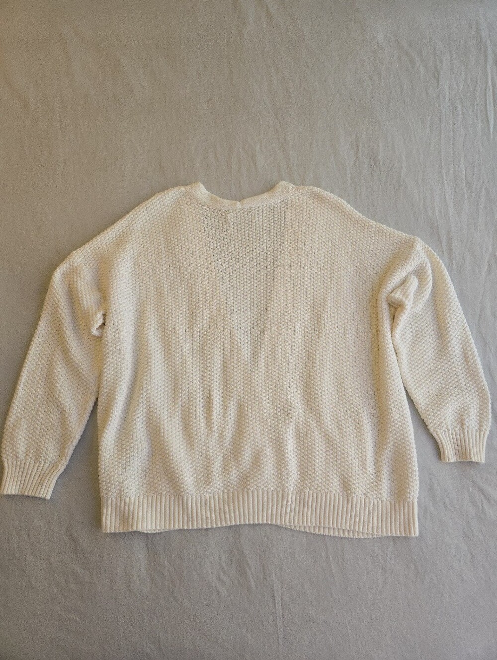 Hollister Ivory White Comfy Cloud Easy No Close Cardigan Pockets Cotton HAL3 - Picture 11 of 12